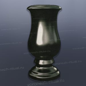Ваза гранитная черная 42